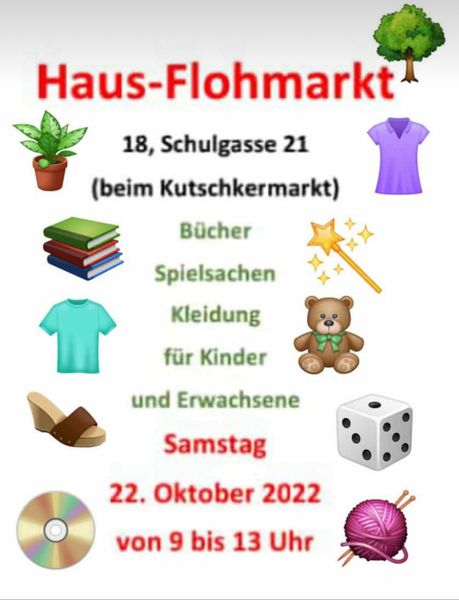 Haus-Flohmarkt Wien 18 beim Kutschkermarkt