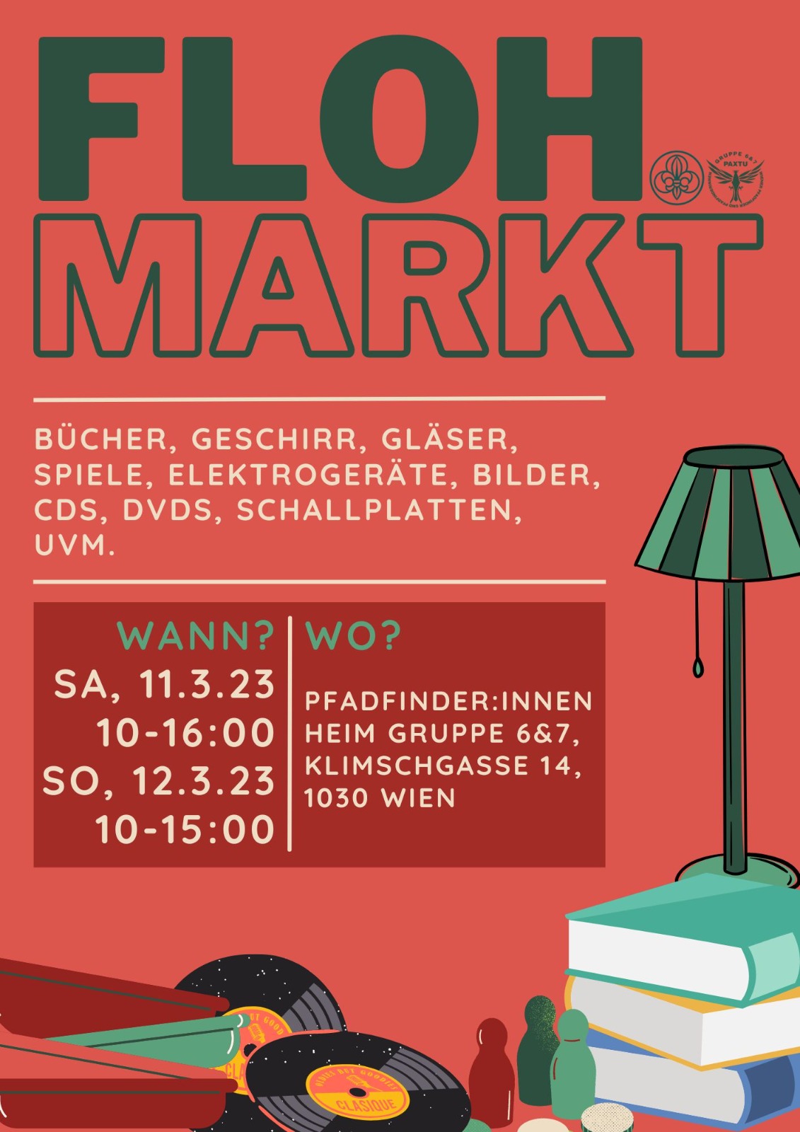 Pfadfinder:innen-Flohmarkt der Gruppe 6&7 in 1030 Wien
